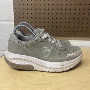 gravity defyer shoes womens size 7.5 sneaker lace up gray Versoshock